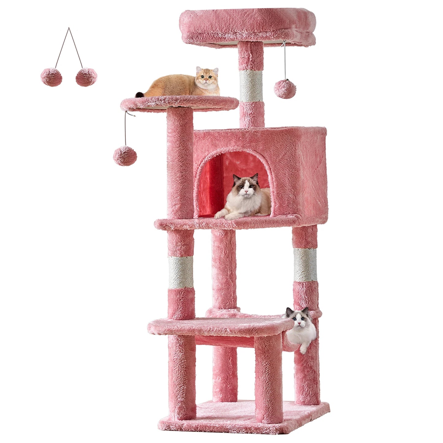 JHK Cat Tree Tall Multi-Cat Climbing Tower Indoor Cat Furniture