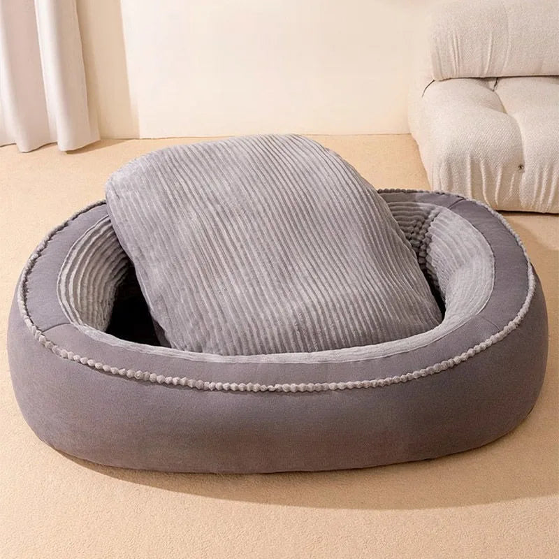 Donut Pet Bed Round Dog Cat Cushion Soft Washable Comfort