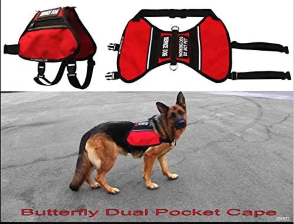 Service Dog Vest With Adjustable Straps And Zippered Pockets