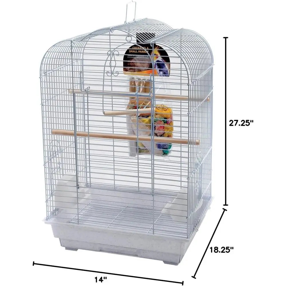 NONEM Cockatiel And Small Parrot Starter Kit With Lockable Cage