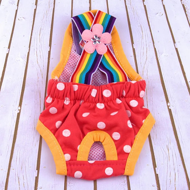 Female Dog Diaper Shorts Washable Sanitary Underwear