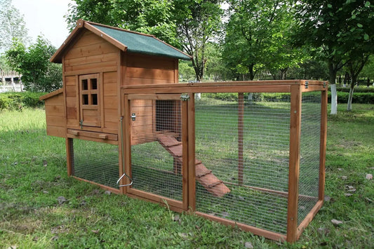 Outdoor Chicken Coop For Two To Four Chickens Wooden Hen House Waterproof Roof