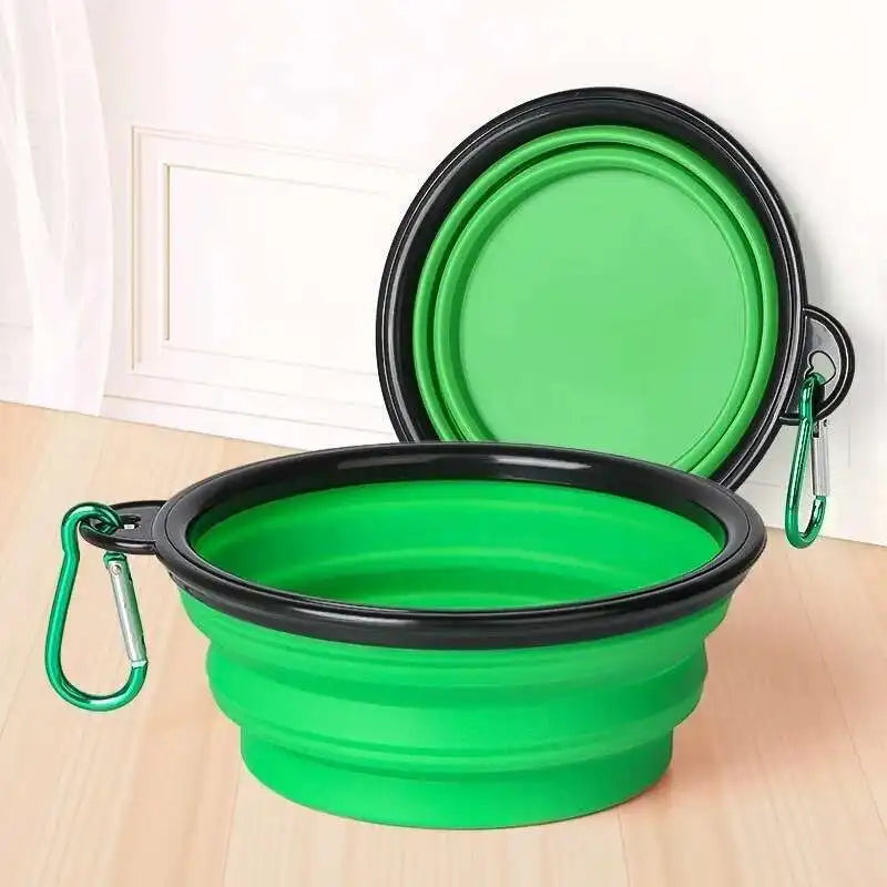 Collapsible 2 In 1 Dog Travel Bowl Folding Feeder