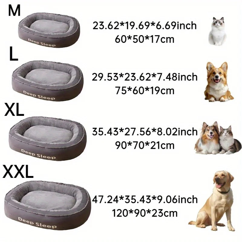 Donut Pet Bed Round Dog Cat Cushion Soft Washable Comfort