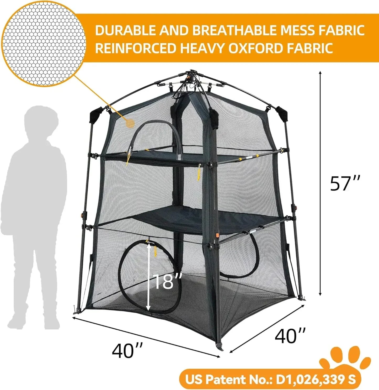 Cat Enclosure And Tower Tent Indoor Outdoor Triple-Tier Catio