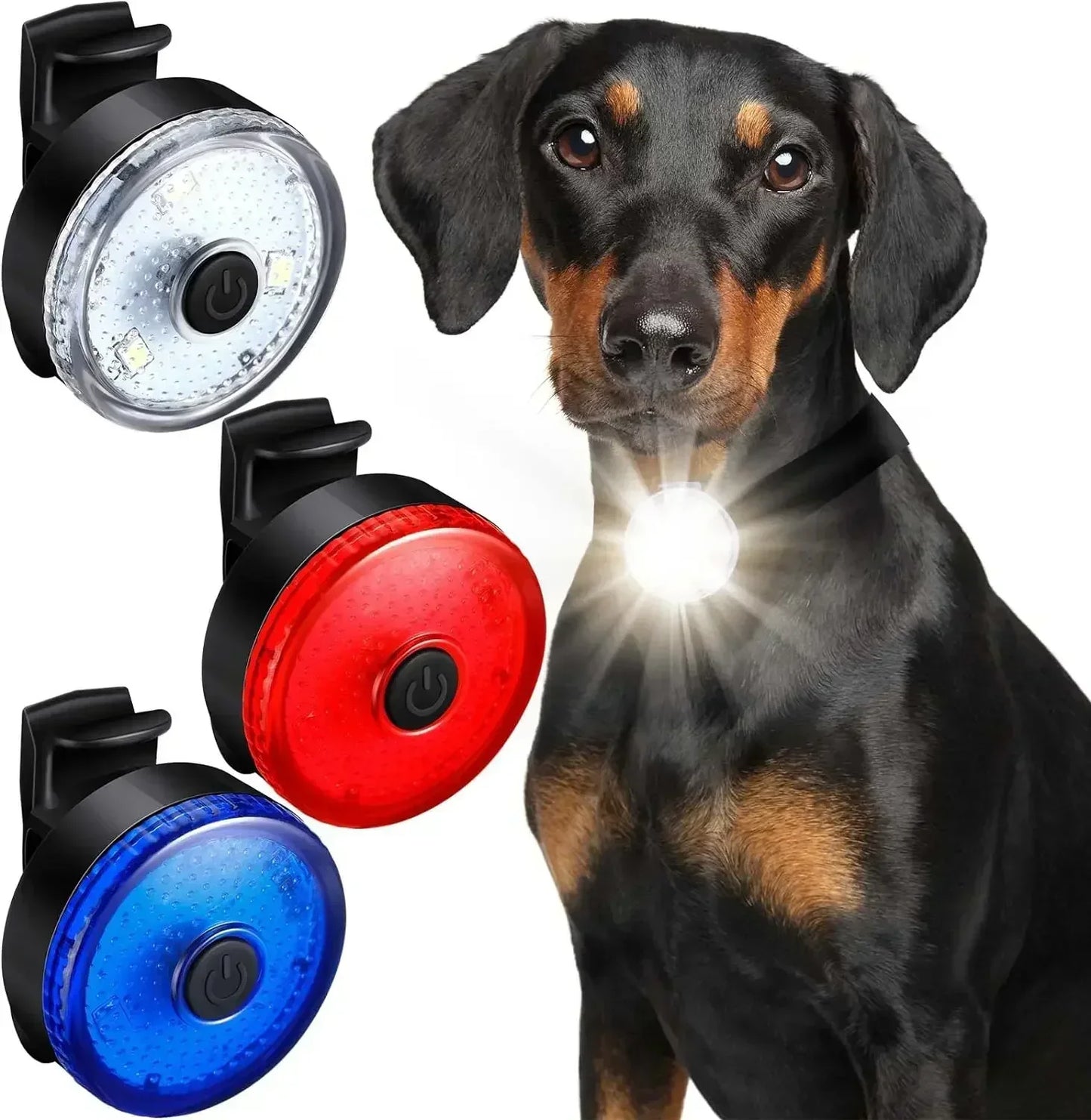 LED Light Dog Collar USB Rechargeable 3 Modes Night Walking