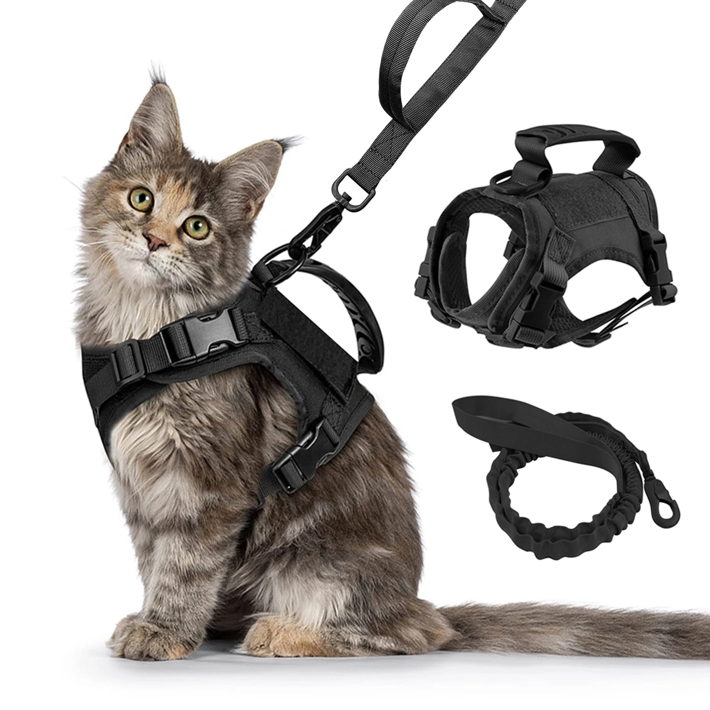 PETRAVEL Tactical Cat Harness With Leash Set For Escape Proof