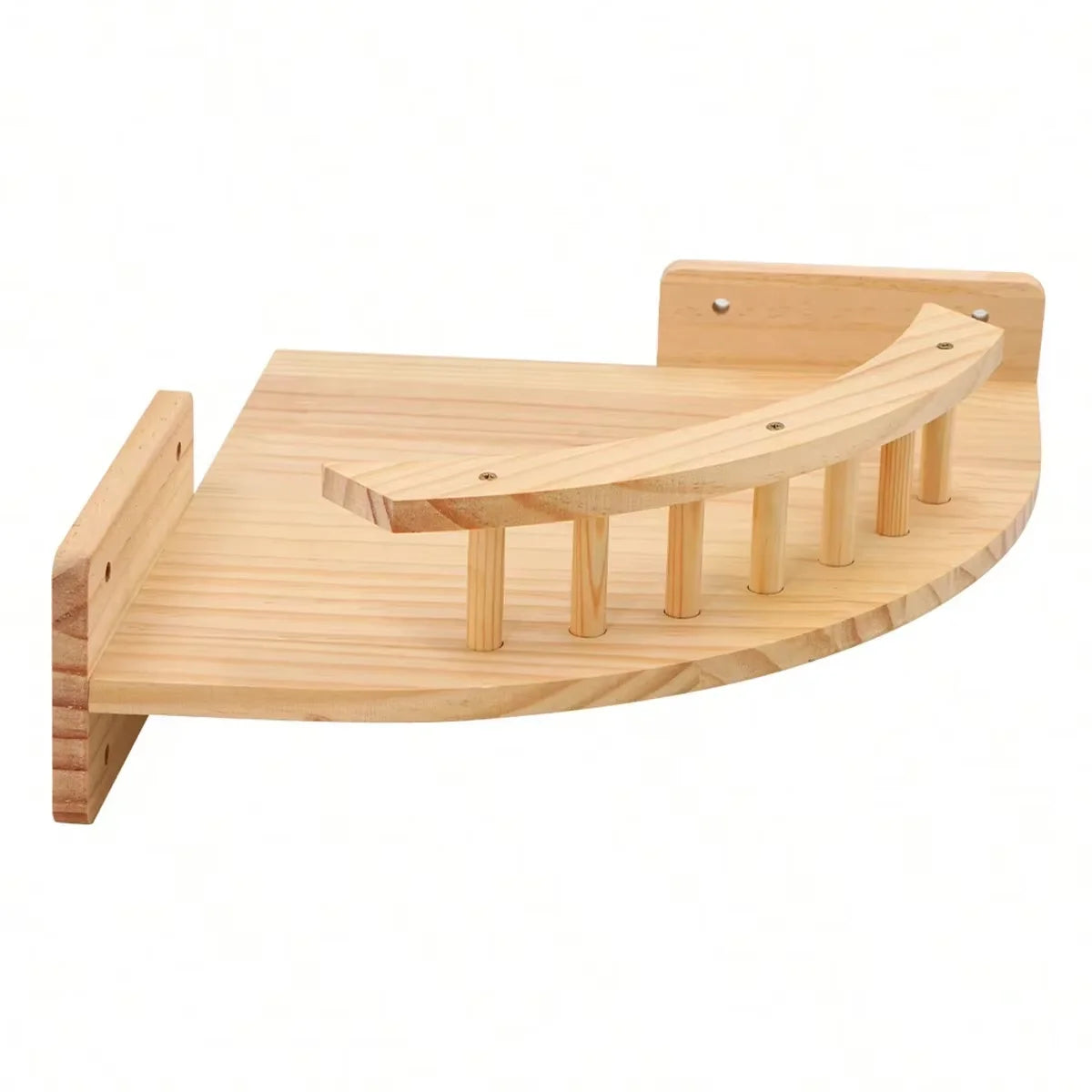 Cwv Wall Mounted Cat Shelf Set With Steps Wooden Climbing Platform