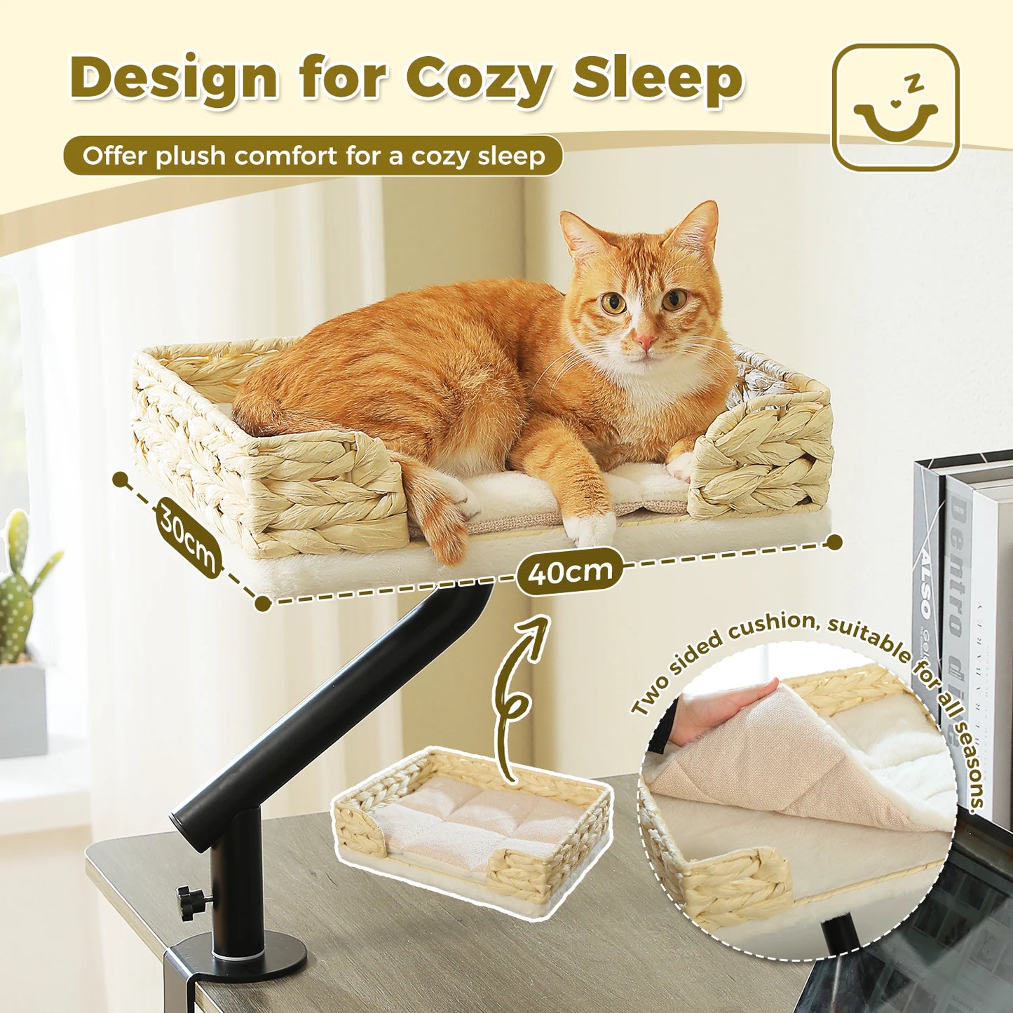 PAWZ Road Cat Desk Bed Rotatable Stand For Indoor Cats