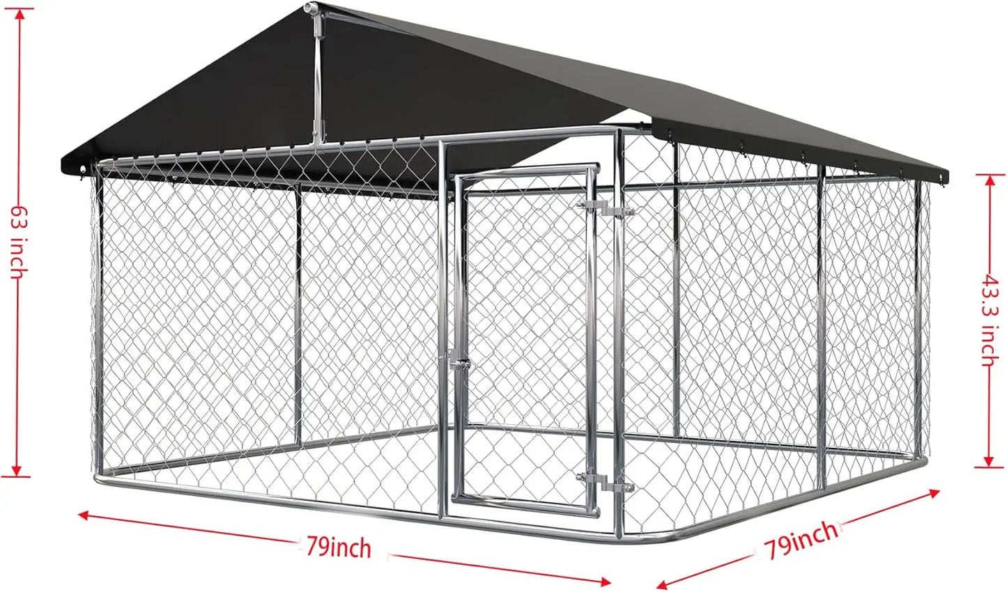 Outdoor Pet Playpen Heavy Duty Kennel Mesh Cage With Lock