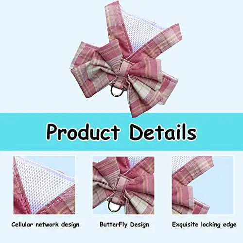 YTYIN Cute Pet Harness And Dress Set For Small Dogs