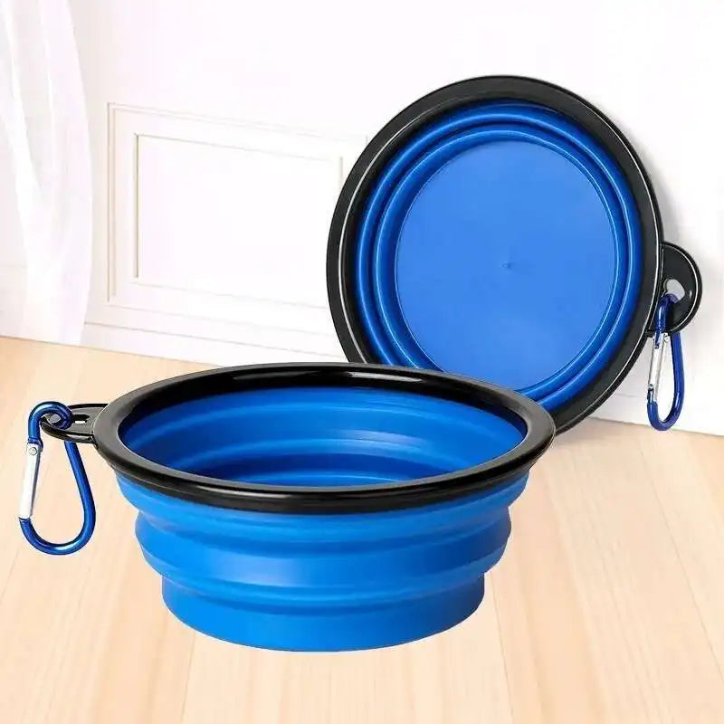 Collapsible 2 In 1 Dog Travel Bowl Folding Feeder