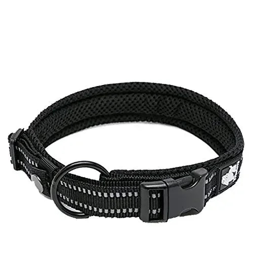 TRUELOVE Adjustable Padded Reflective Nylon Dog Collar