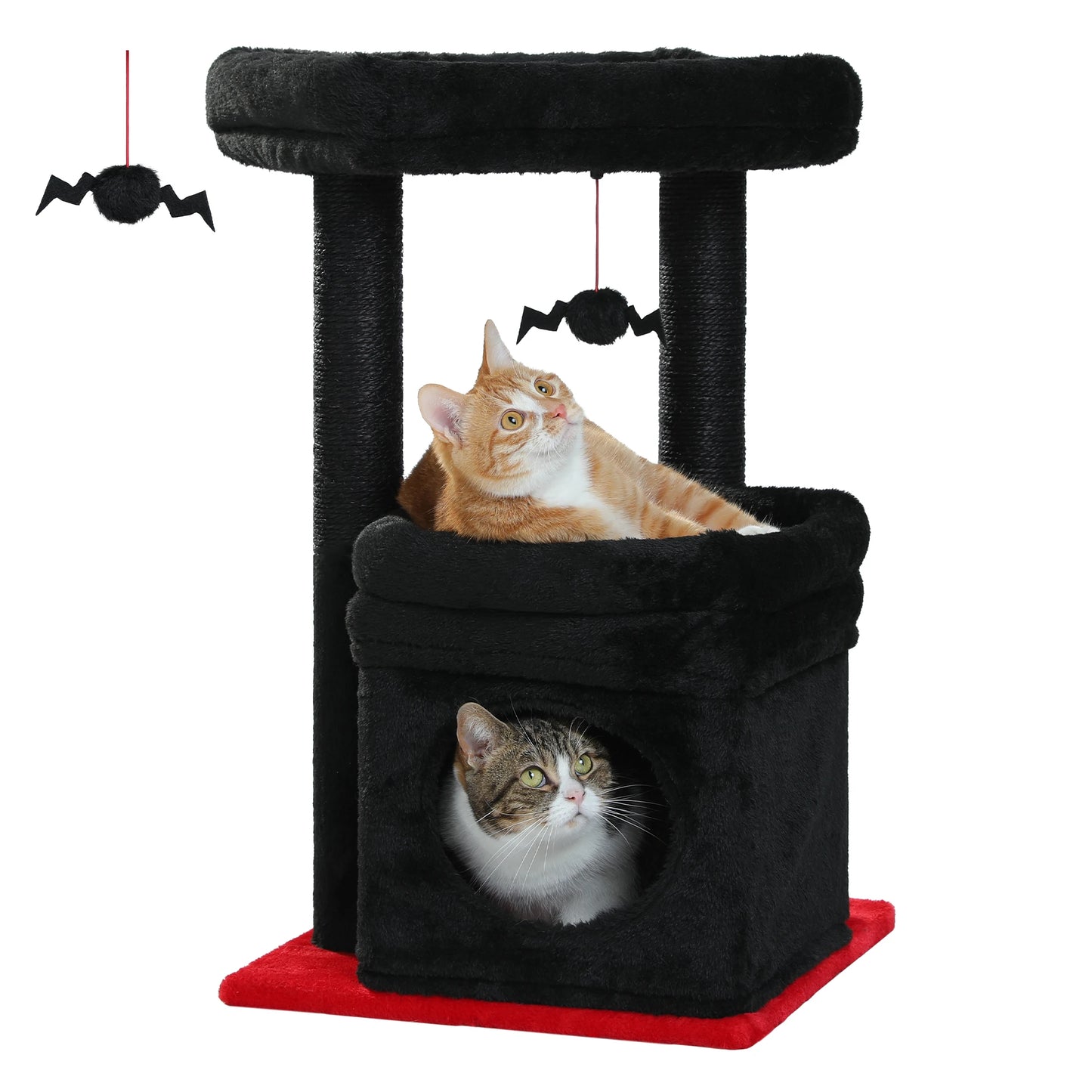 PEQULTI Cat Tree Tower With Cozy Condo And Plush Perch