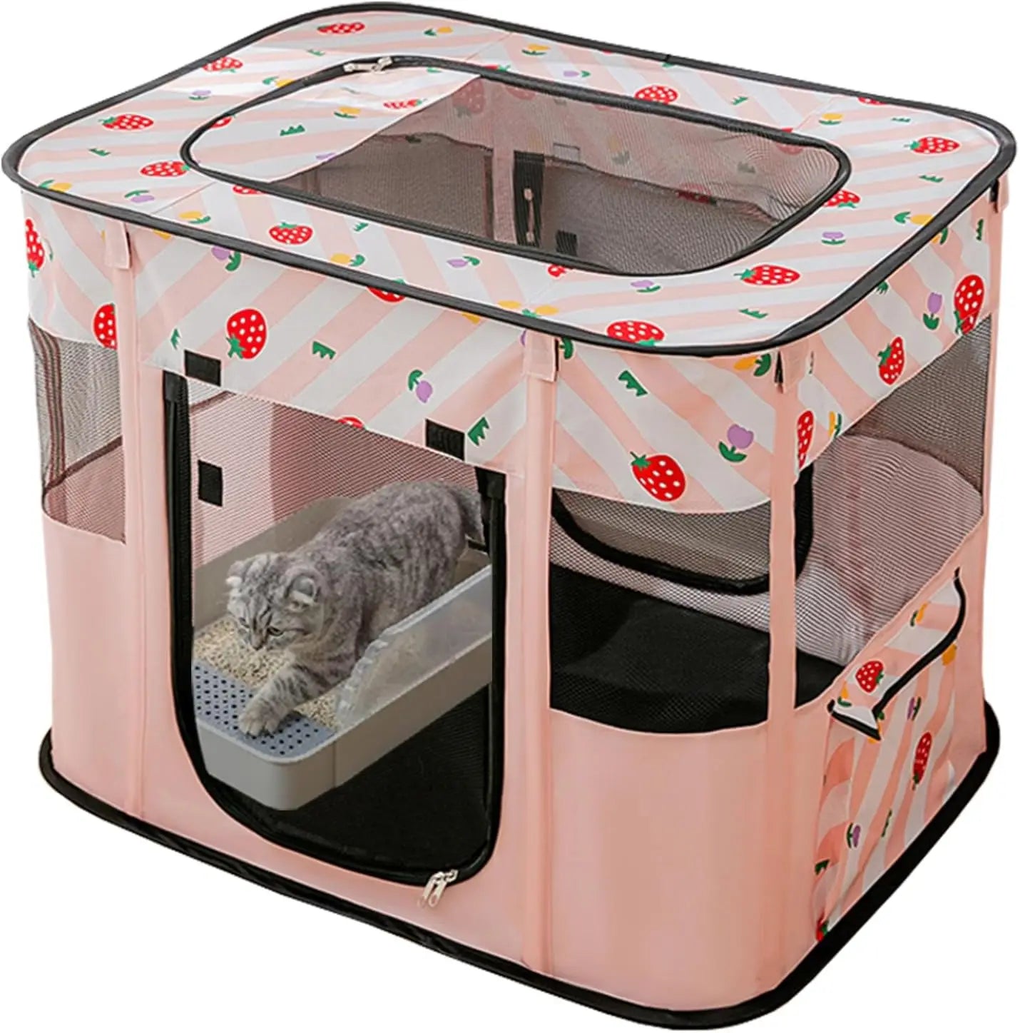 Portable Collapsible Pet Playpen For Cats Dogs Rabbits Indoor Outdoor