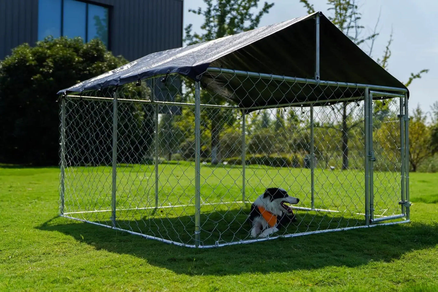 Outdoor Pet Playpen Heavy Duty Kennel Mesh Cage With Lock
