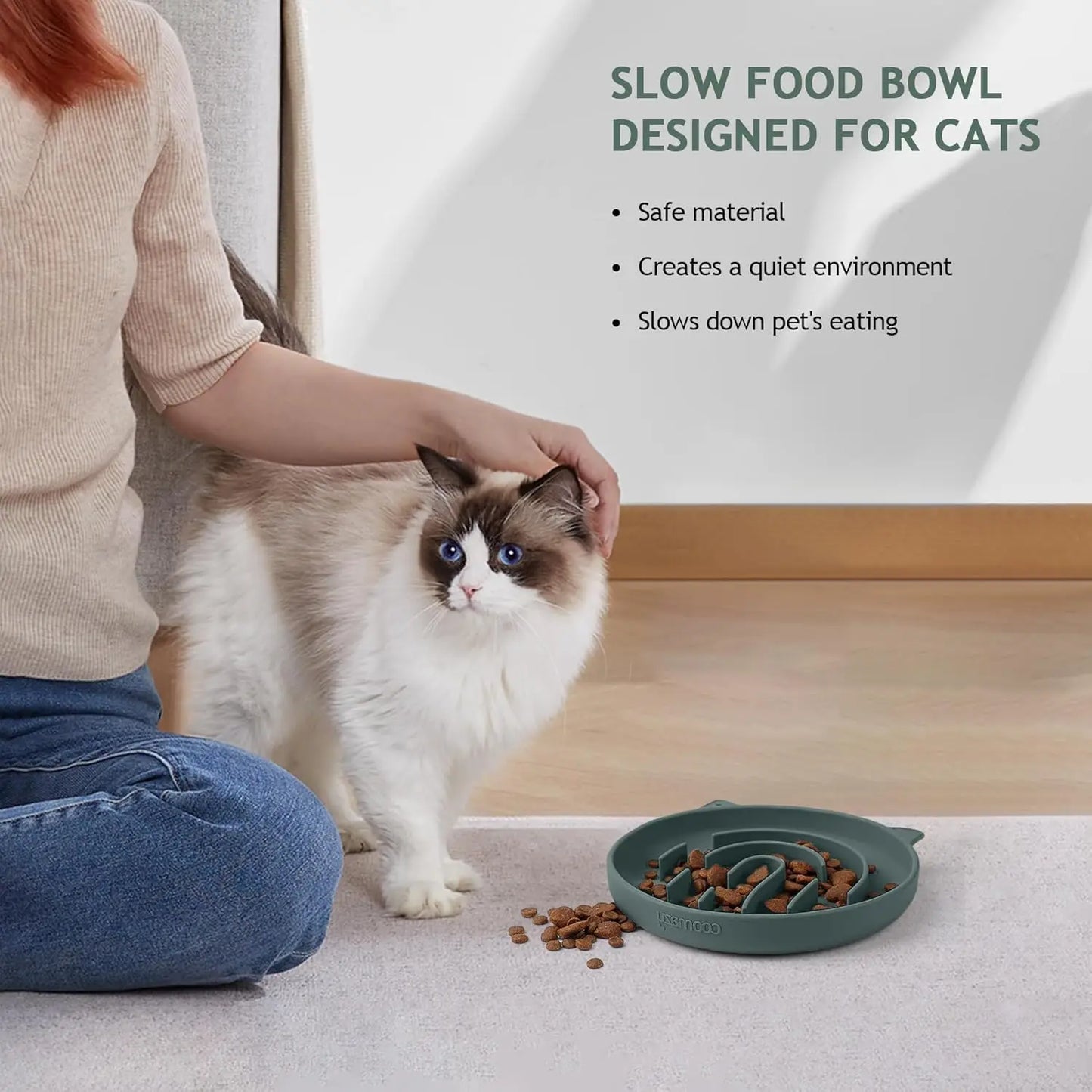 Interactive Slow Feeder Pet Bowl Puzzle Toy For Dogs And Cats