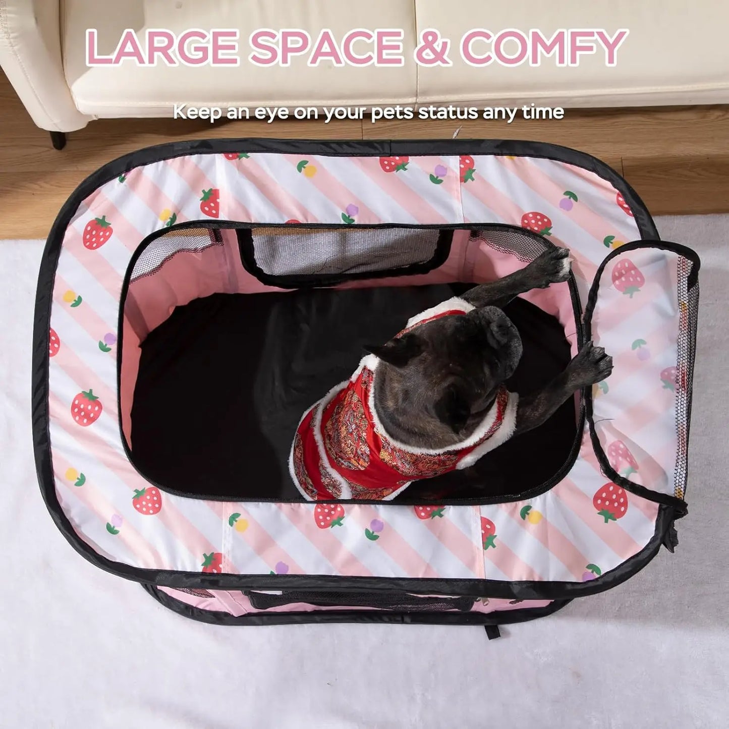 Portable Collapsible Pet Playpen For Cats Dogs Rabbits Indoor Outdoor