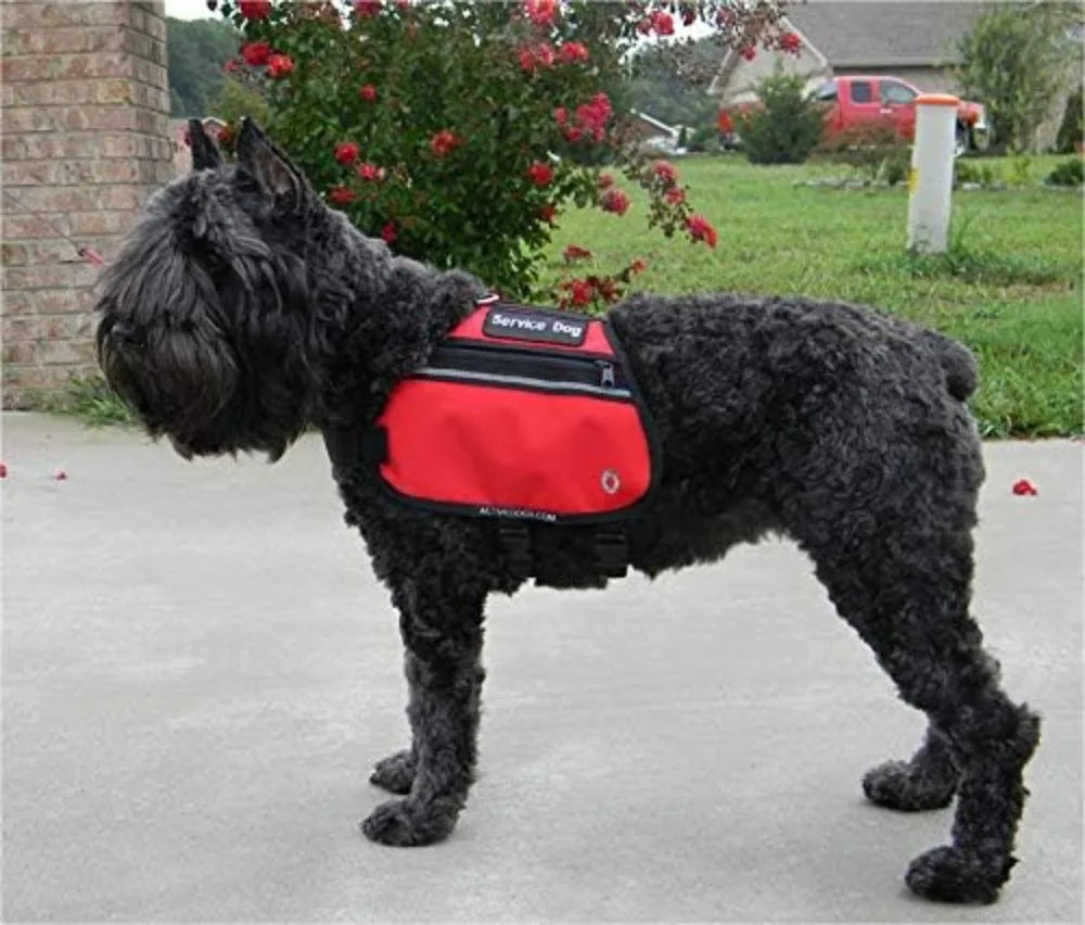 Service Dog Vest With Adjustable Straps And Zippered Pockets