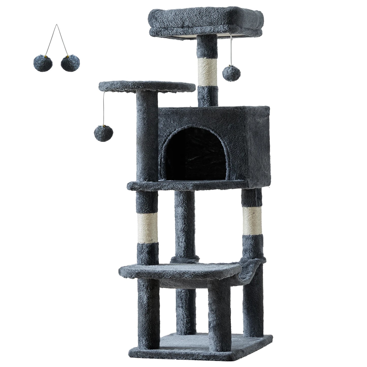 JHK Cat Tree Tall Multi-Cat Climbing Tower Indoor Cat Furniture