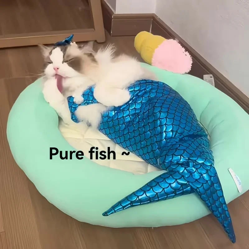 Pet Mermaid Tail Costume For Cats And Dogs Photo Props