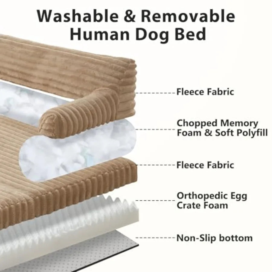 Foldable Orthopedic Memory Foam Dog Bed With Washable Cover