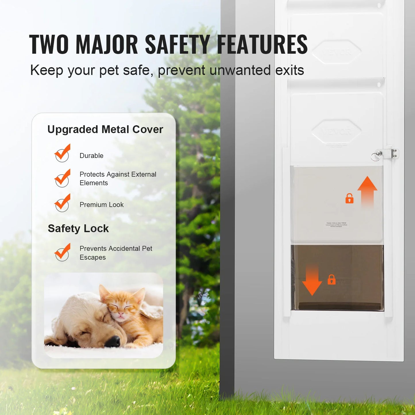 Dog Sliding Glass Door With Adjustable Height And Tempered Glass