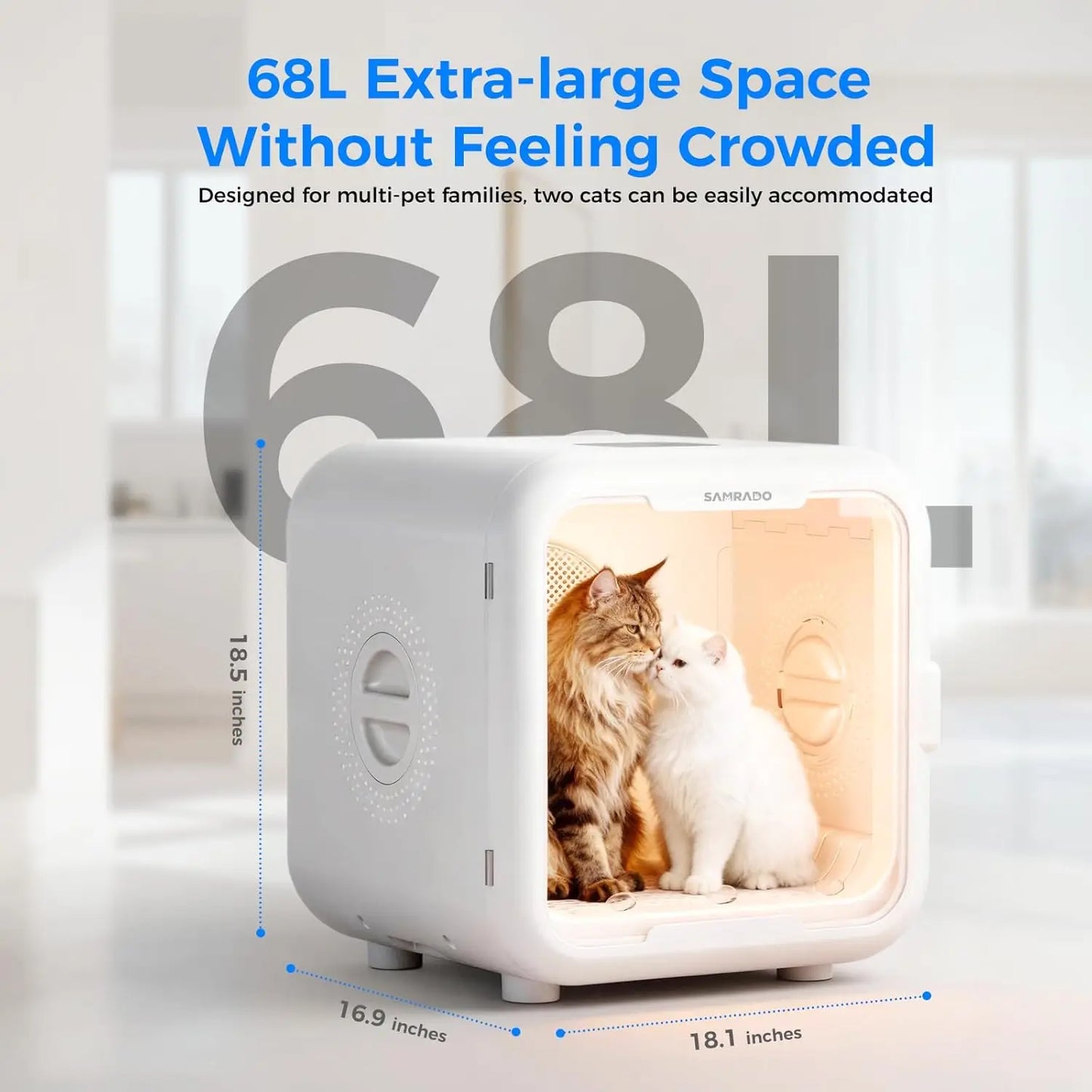 Automatic Pet Dryer Box for Cats and Small Dogs