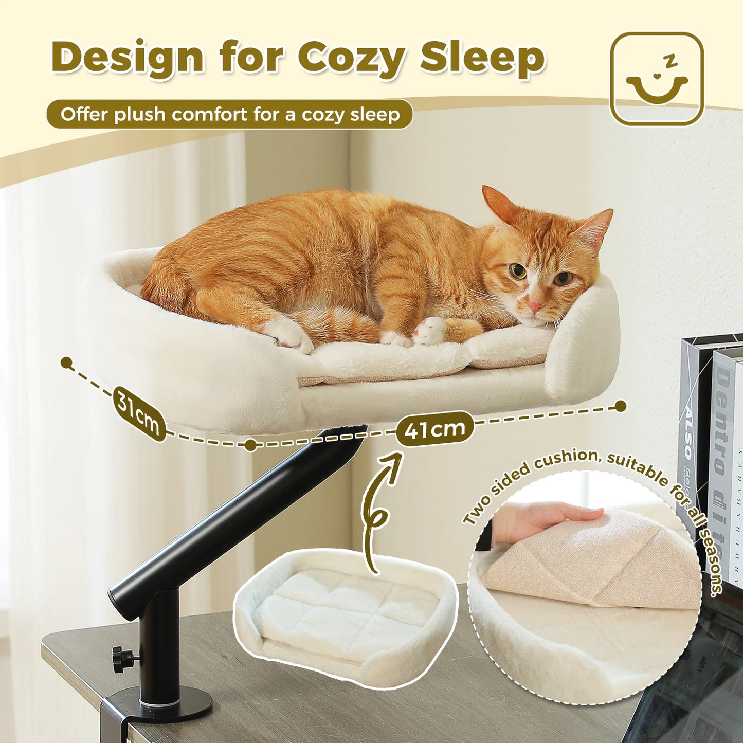 PAWZ Road Cat Desk Bed Rotatable Stand for Indoor Cats