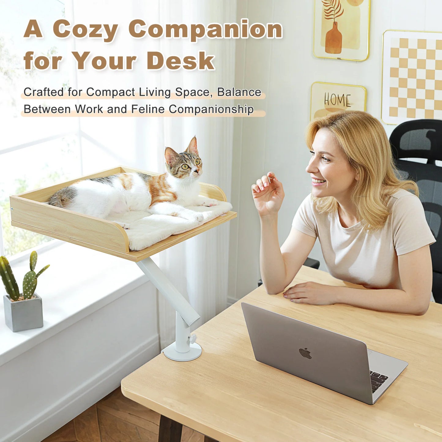 PAWZ Road Cat Desk Bed Rotatable Stand for Indoor Cats