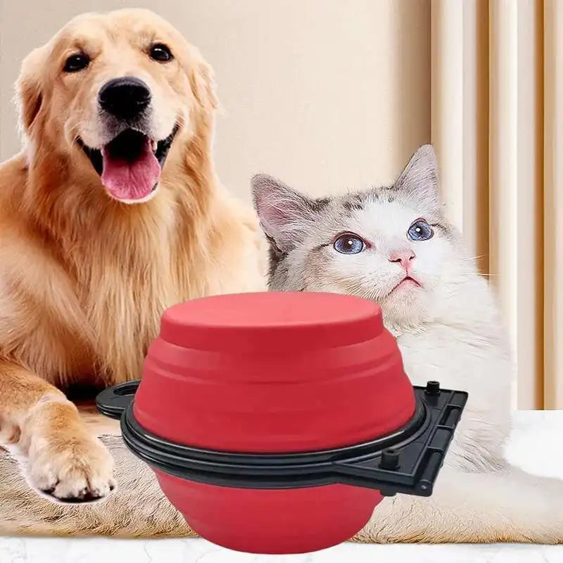 Collapsible 2 In 1 Dog Travel Bowl Folding Feeder