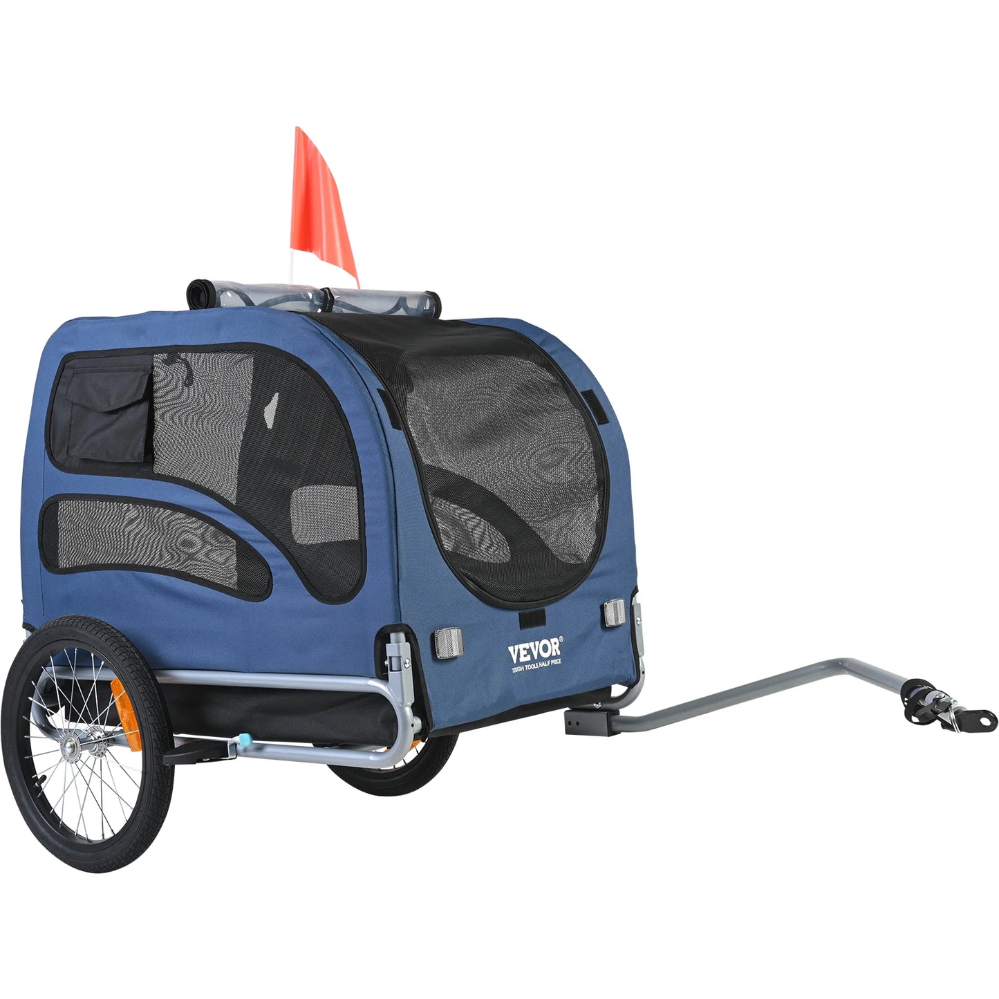 Pet Cart Bicycle Trailer For Dogs With Reflectors Collapsible For Travel