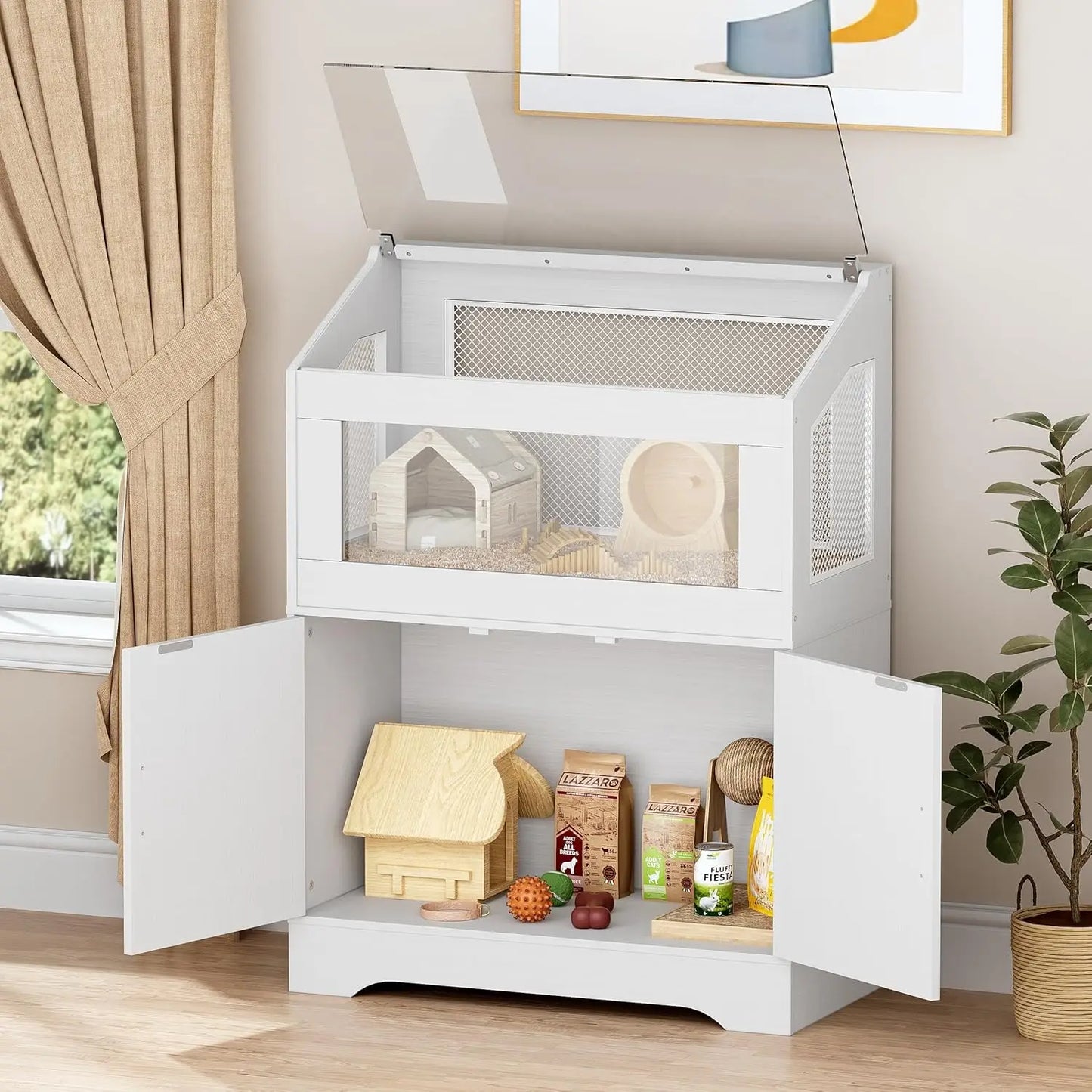 Hamster Cage With Storage Cabinet Ventilated Design