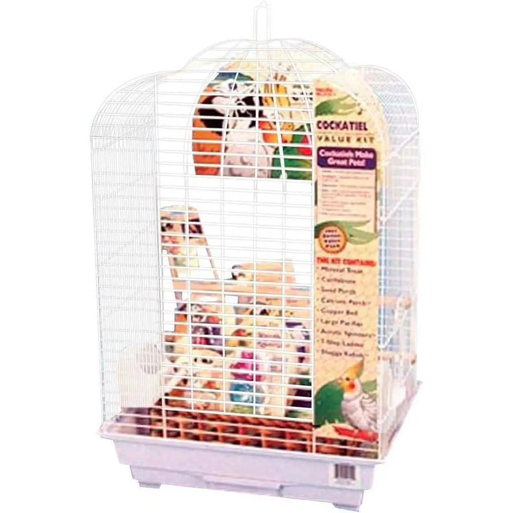 NONEM Cockatiel And Small Parrot Starter Kit With Lockable Cage