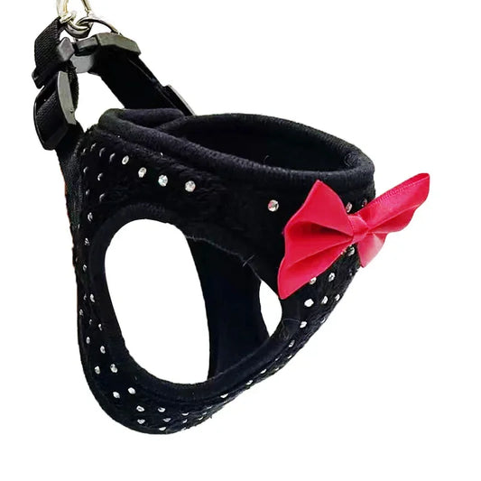 Diamond Decoration Soft Breathable Dog Chest Harness Vest For Pets