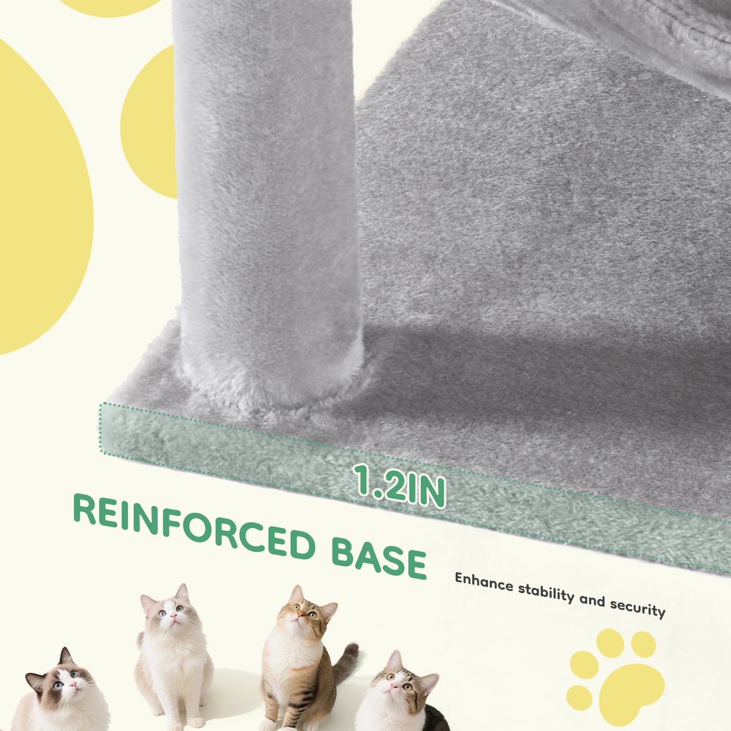 JHK Cat Tree Tall Multi-Cat Climbing Tower Indoor Cat Furniture