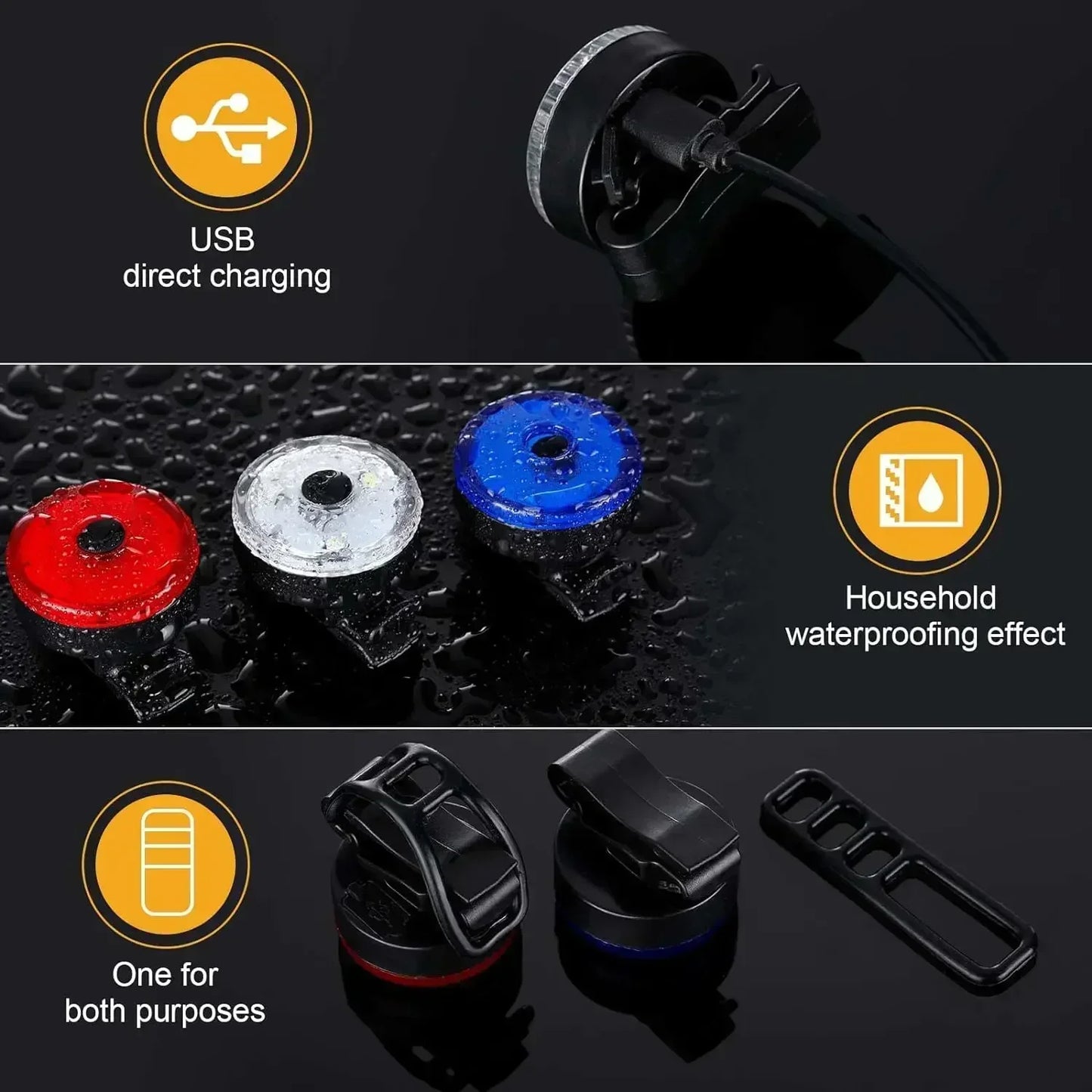 LED Light Dog Collar USB Rechargeable 3 Modes Night Walking