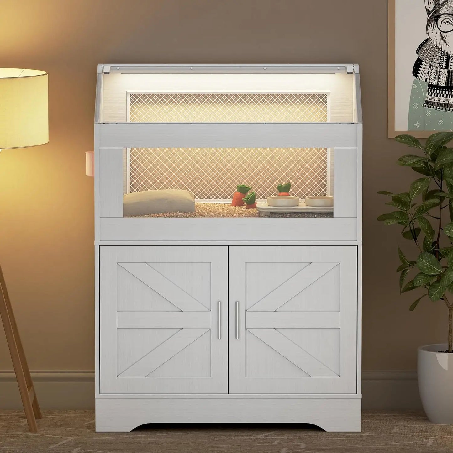Hamster Cage With Storage Cabinet Ventilated Design