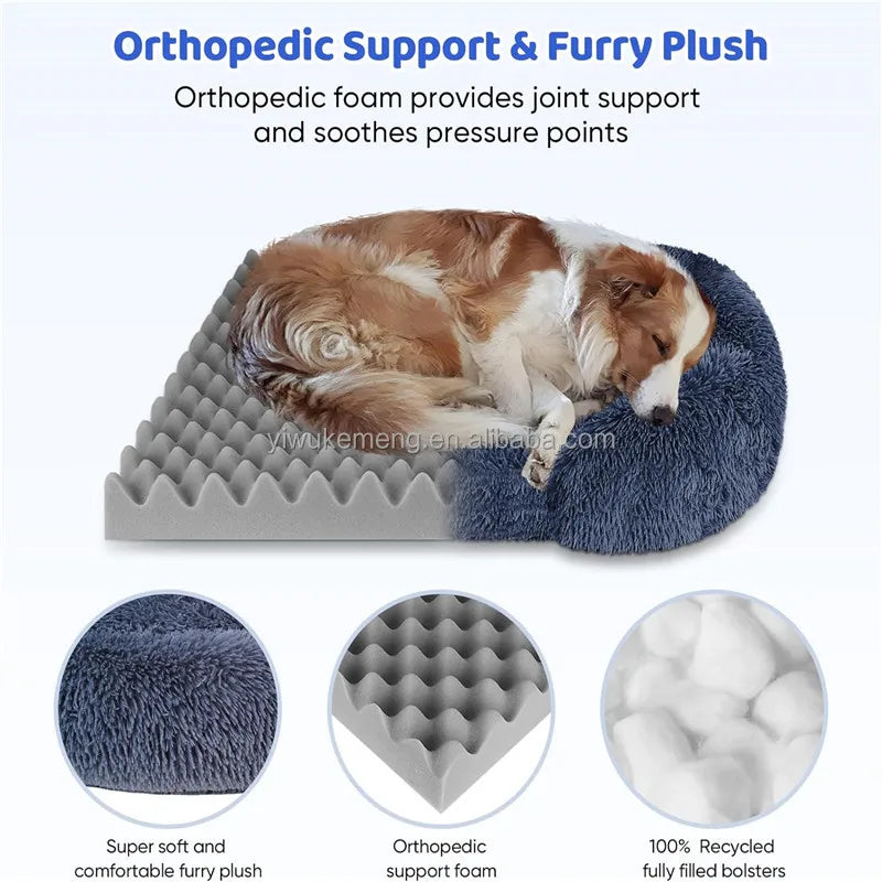 Orthopedic Large Dog Bed With Egg Sponge Washable Cover
