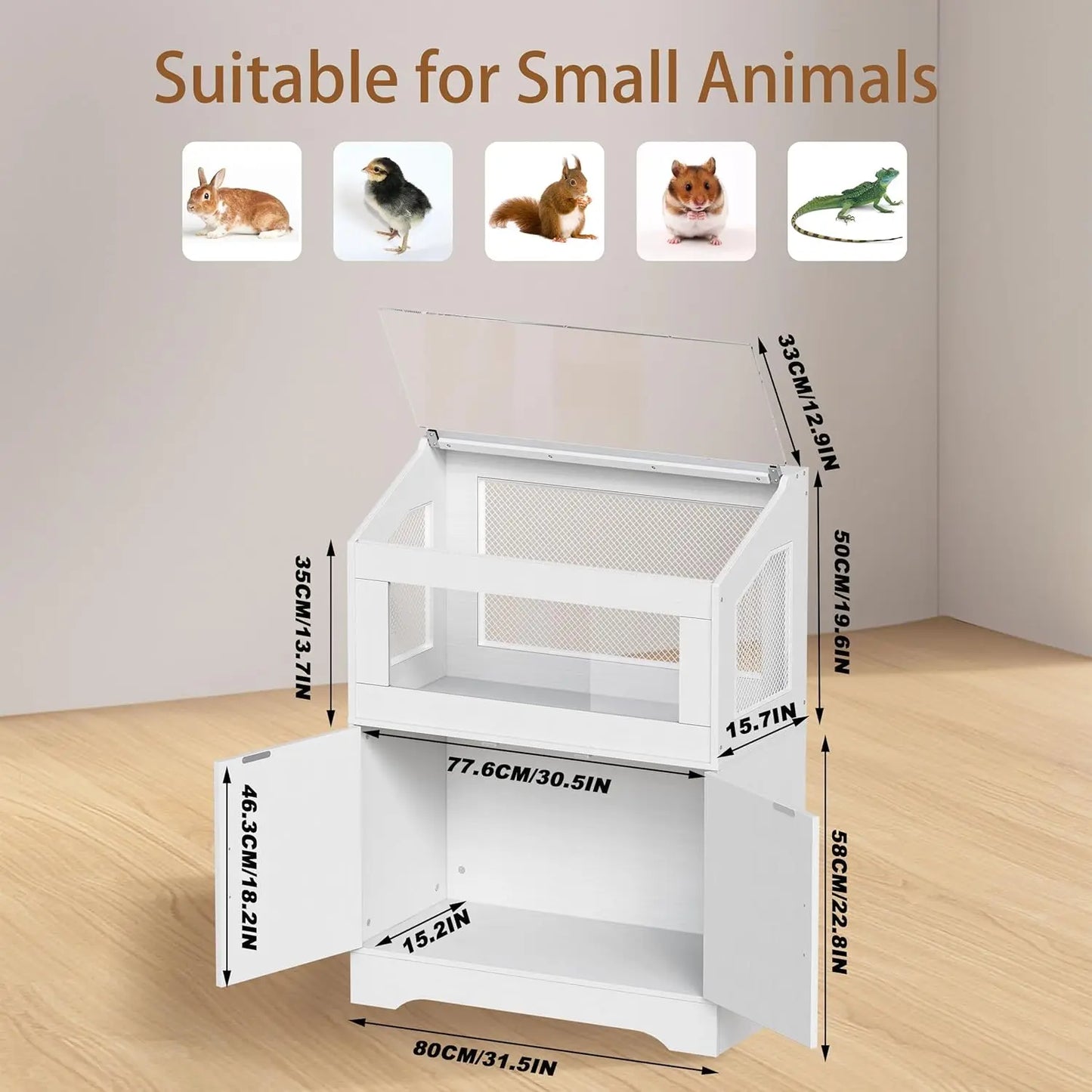 Hamster Cage With Storage Cabinet Ventilated Design