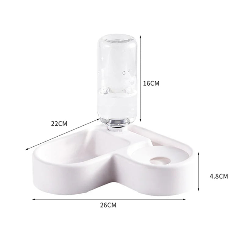 Automatic Drinking Love Pet Bowl Dual Use Moisture Proof Cat And Dog Dish