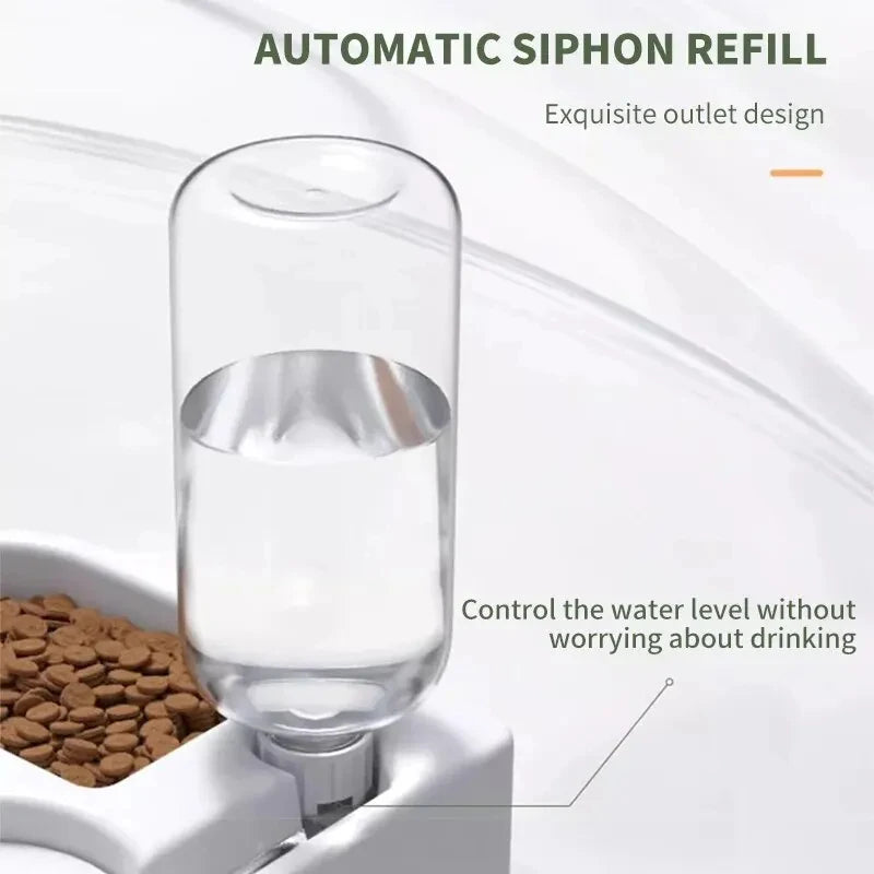 Automatic Drinking Love Pet Bowl Dual Use Moisture Proof Cat And Dog Dish