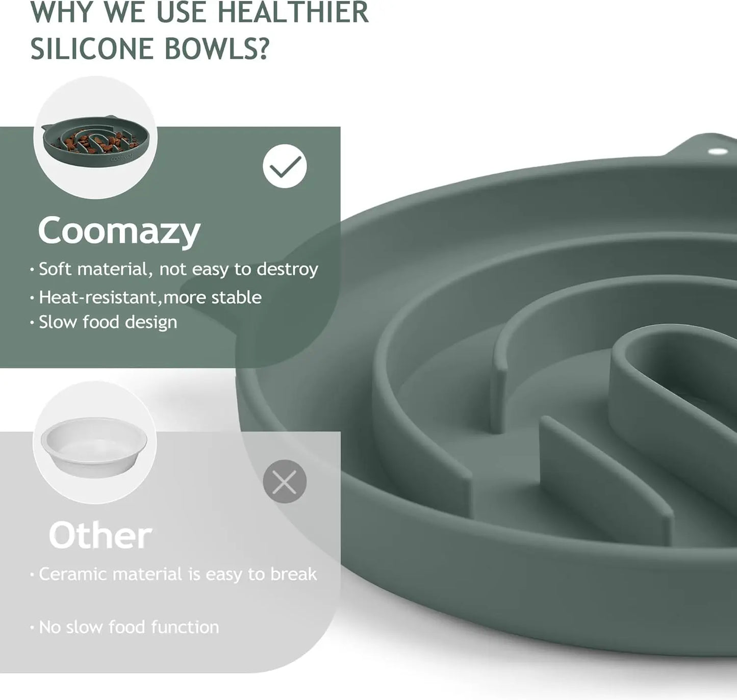 Interactive Slow Feeder Pet Bowl Puzzle Toy For Dogs And Cats