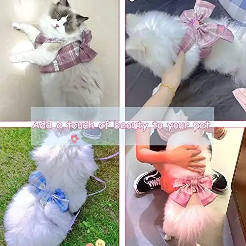 YTYIN Cute Pet Harness And Dress Set For Small Dogs
