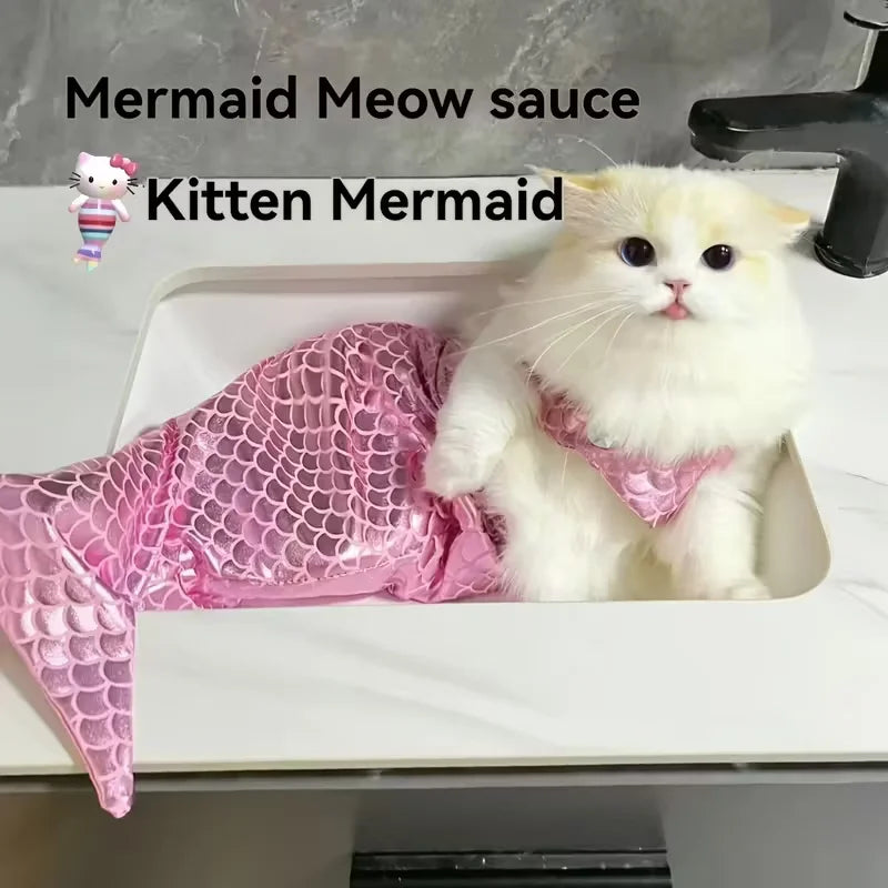 Pet Mermaid Tail Costume For Cats And Dogs Photo Props
