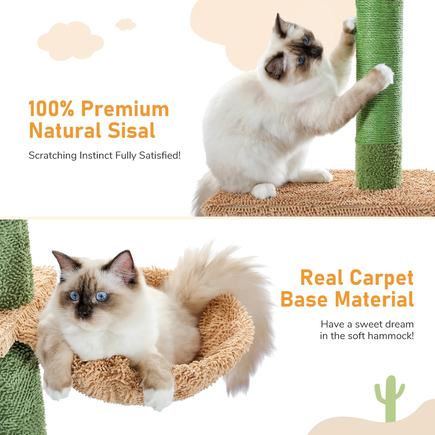 PAWZ Road Cat Tree 5-Tier Floor To Ceiling Tower Hammock
