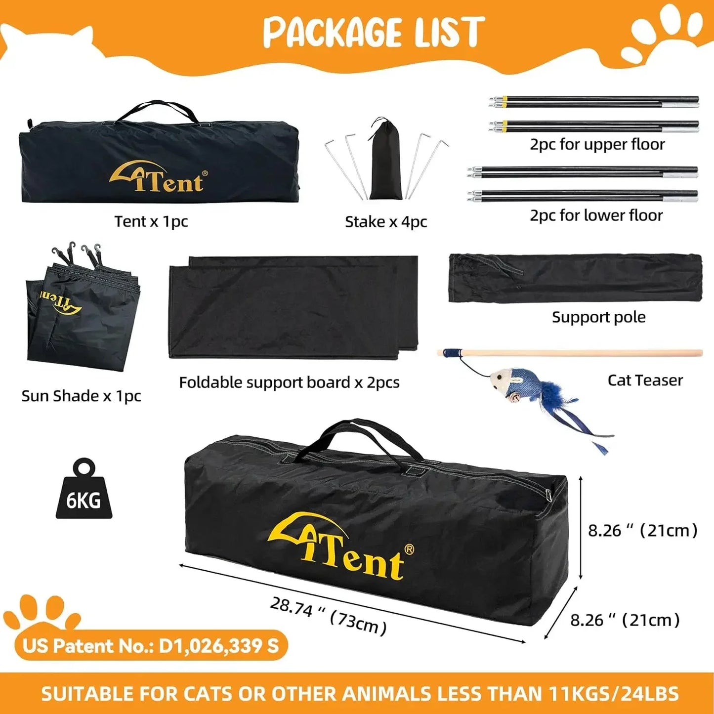Cat Enclosure And Tower Tent Indoor Outdoor Triple-Tier Catio