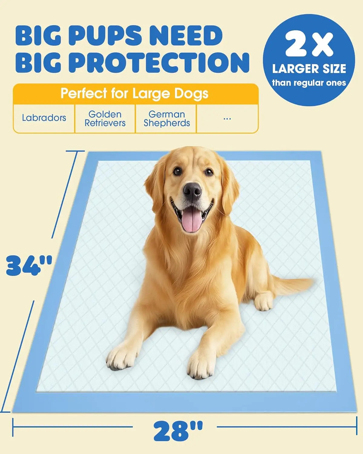 6-Layer Quick-Drying Dog Pee Pads For Urine Absorption