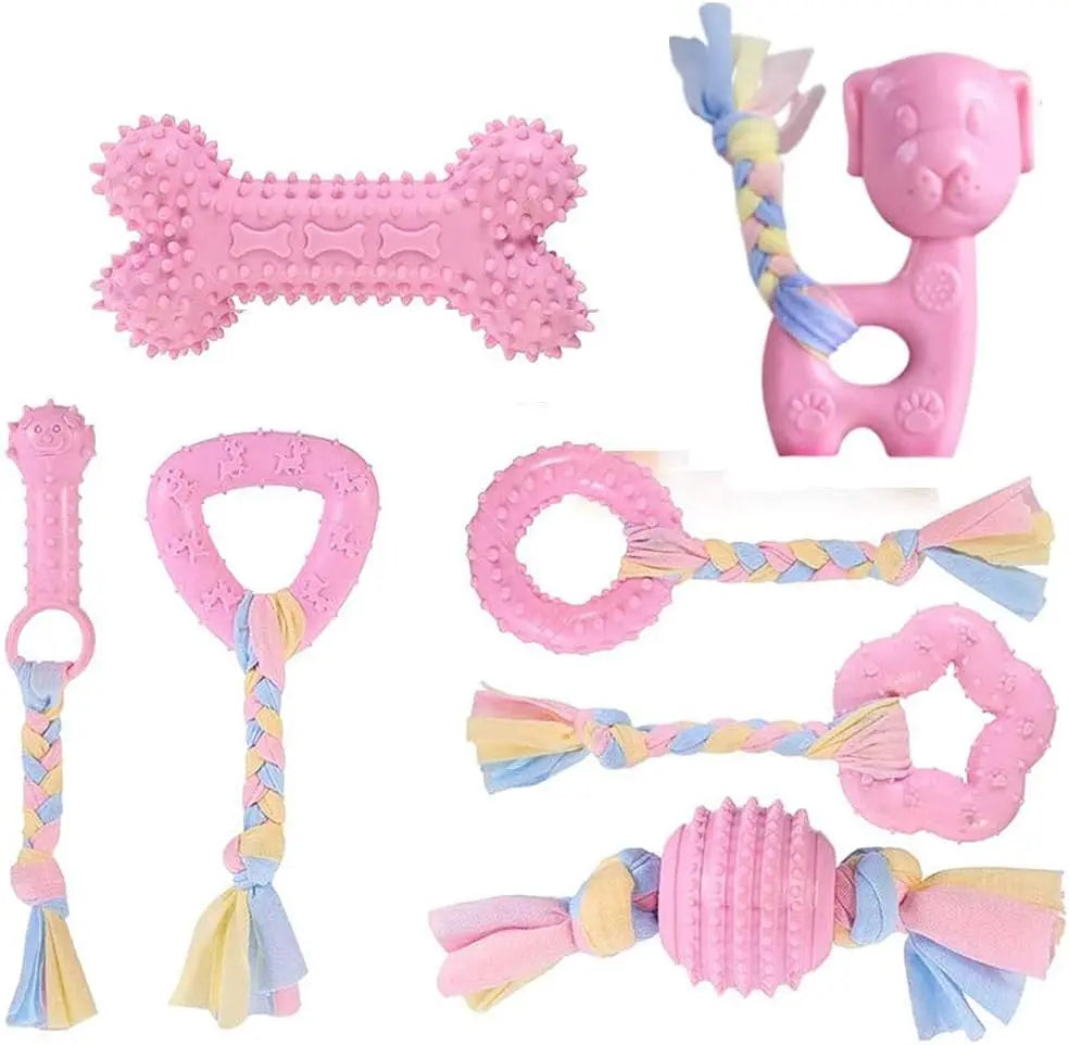 Durable Squeaky Dog Chew Toys TPR Non Toxic Chewing Bones