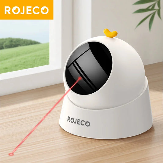 ROJECO Automatic Cat Laser Toy 360 Degree Adjustable Interactive Toy